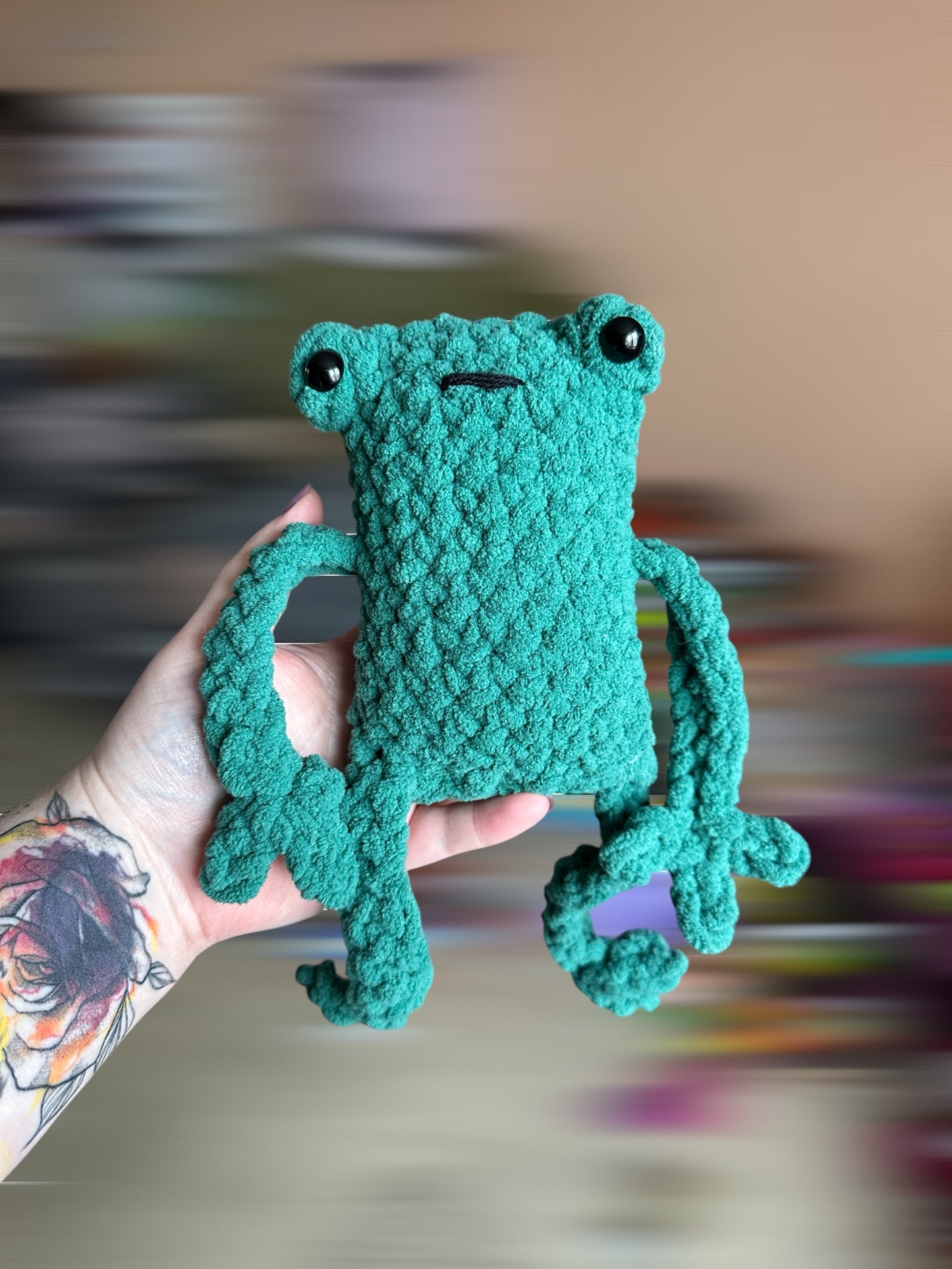 Leggy Frog Crochet Plushie