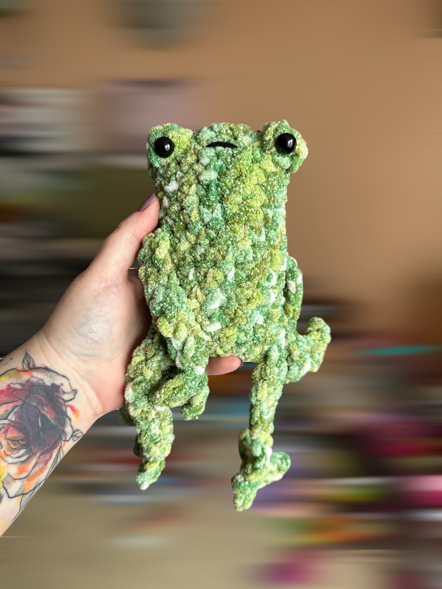 Leggy Frog Crochet Plushie