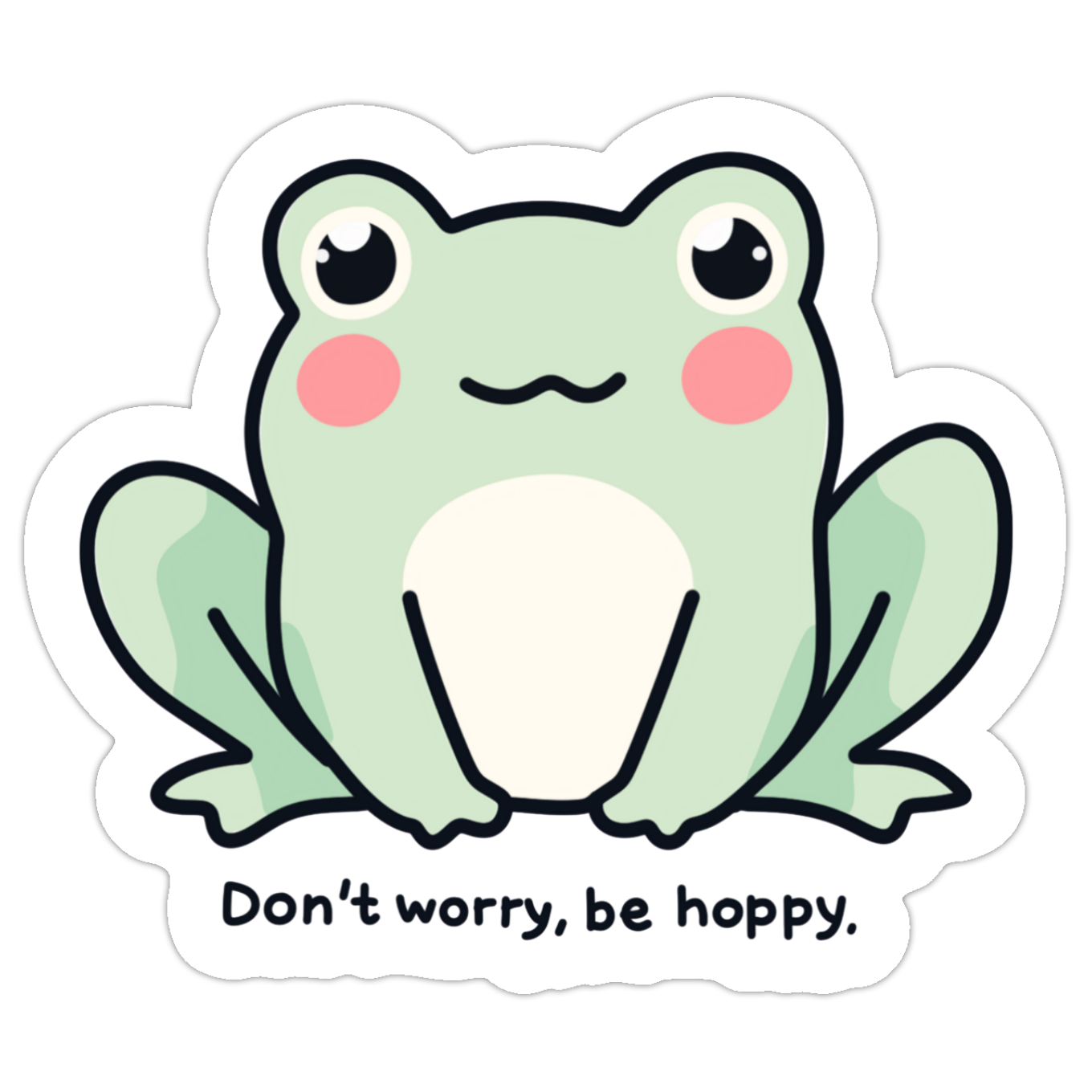 Don't Worry, Be Hoppy Sticker