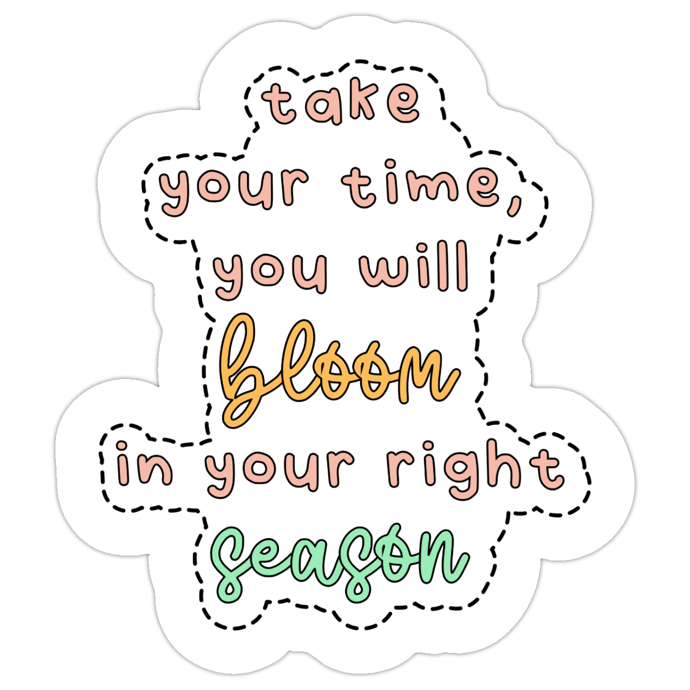 Take Time You Will Bloom Sticker